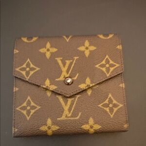 Louis Vuitton Tan and Gold Monogram Wallet